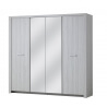 Armoire contemporaine 4 portes chêne clair Melinor