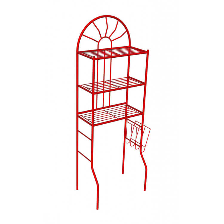 Meuble de rangement sanitaire coloris rouge PATY