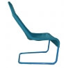 Fauteuil design métal et tissu coloris bleu Ming