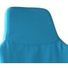 Fauteuil design métal et tissu coloris bleu Ming