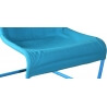 Fauteuil design métal et tissu coloris bleu Ming