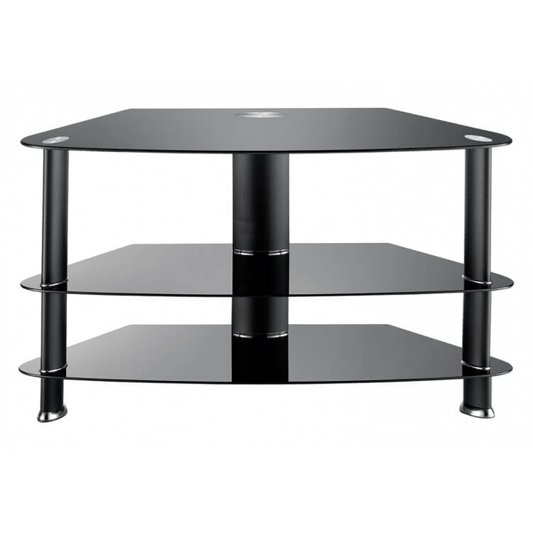 Meuble TV design en verre noir Georgio