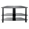Meuble TV design en verre noir Georgio