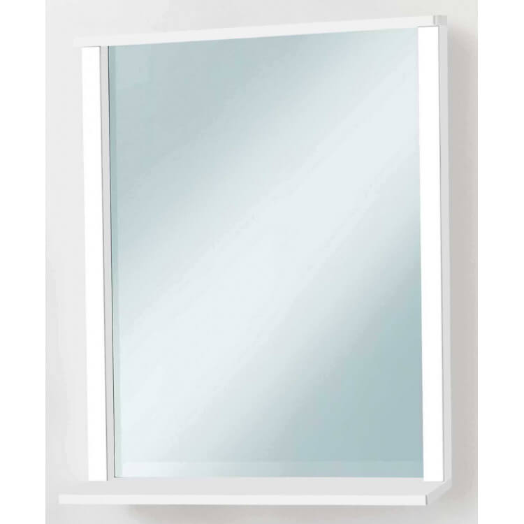 Miroir rectangulaire de salle de bain blanc Roza