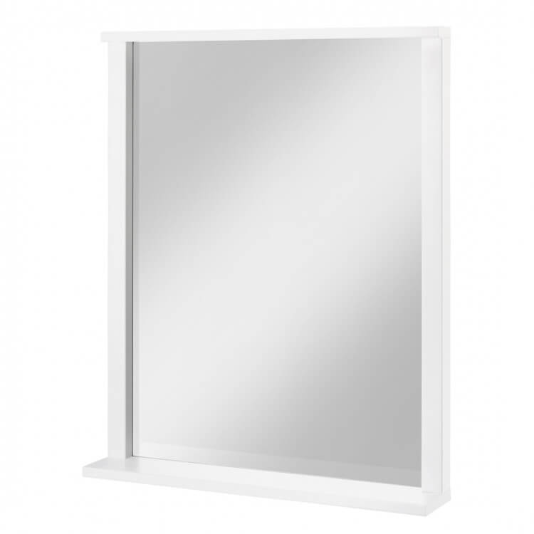 Miroir rectangulaire de salle de bain blanc Campos