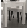 Table de salle à manger design laquée blanche Adamo