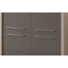 Vaisselier/argentier design portes pleines chêne blanchi/gris laqué Rosano