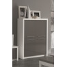 Vaisselier/argentier design portes pleines laqué blanc/gris Agadir