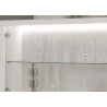 Vaisselier/argentier design portes vitrées laqué blanc/gris Agadir