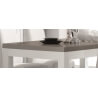 Table de salle à manger design laquée blanc/gris Agadir