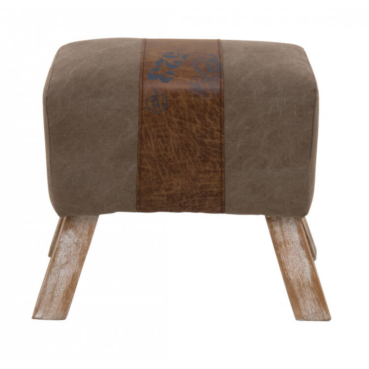 Pouf contemporain en PU coloris marron Seoul II Pouf contemporain en PU coloris marron Seoul II