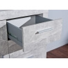 Meuble de rangement design 1 porte/4 tiroirs coloris gris béton Colibri