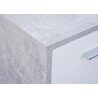 Meuble de rangement design 4 portes coloris blanc/beton Colibri