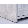 Meuble de rangement design 4 portes coloris blanc/beton Colibri
