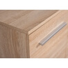 Meuble de rangement contemporain 2 portes/1 tiroir chêne sonoma Dublin
