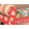 Banc contemporain en tissu patchwork multicolore Summer