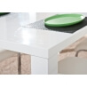 Table de salle à manger extensible design laquée blanche Watoo