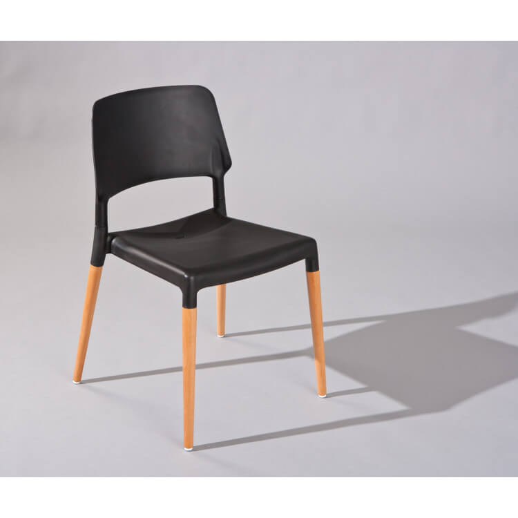 Chaise design coloris noir (lot de 4) Cayenne