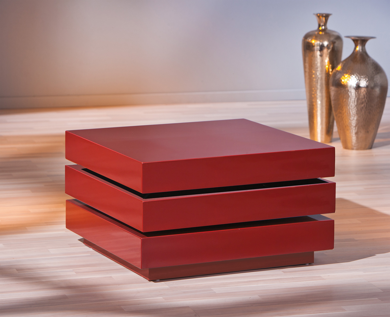 Modulable Star Laquée Table Rouge Design Basse ImfvbyY6g7