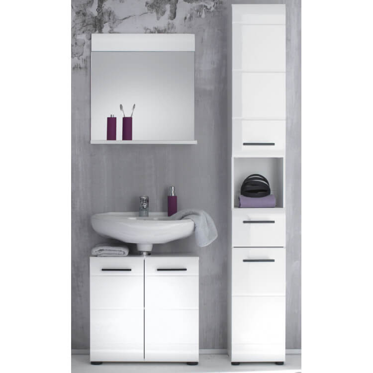 Ensemble de salle de bain design 3 éléments coloris blanc Kyrios
