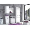 Meuble bas de salle de bain design 1 porte/1 tiroir coloris blanc Kyrios