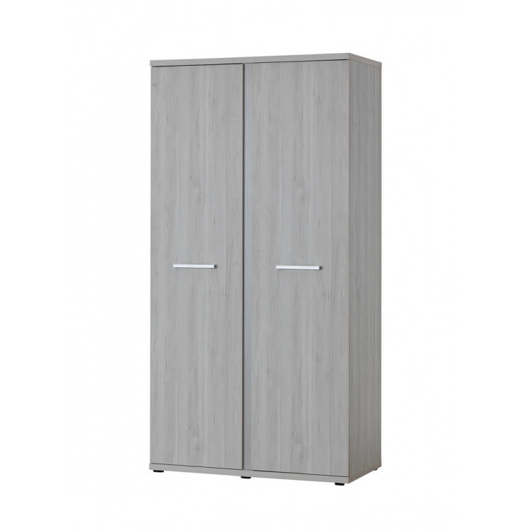 Armoire 2 portes contemporaine coloris chêne clair Karina