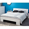 Lit adulte design coloris blanc brillant Timoty