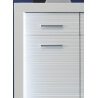 Meuble de rangement design 2 portes/2 tiroirs coloris blanc Sharie
