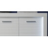 Meuble de rangement design 3 portes coloris blanc Sharie
