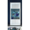 Vitrine design 2 portes avec éclairage coloris blanc Sharie