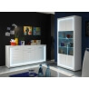 Vitrine design 2 portes avec éclairage coloris blanc Sharie