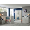 Lit bébé evolutif contemporain chêne blanc Janah