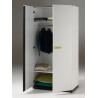 Armoire enfant 2 portes contemporaine blanche/grise anthracite Roxi
