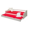 Lit banquette contemporain en pin massif blanc Pamela