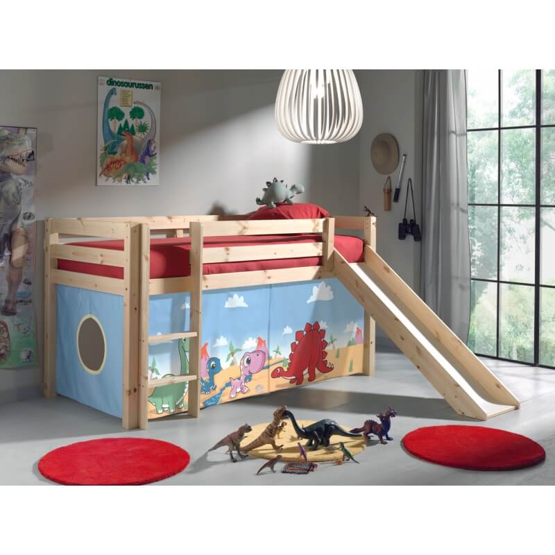 lit mezzanine enfant avec toboggan en pin massif naturel lit mezzanine enfant avec toboggan en pin massif naturel