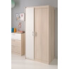 Armoire enfant contemporaine 2 portes acacia/blanc Comix