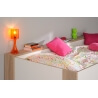 Lit combiné enfant contemporain chêne brut/blanc Lana