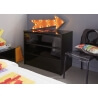 Commode design 3 tiroirs coloris noir brillant Timoty