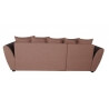 Canapé d'angle fixe réversible contemporain en tissu brun Clarissa