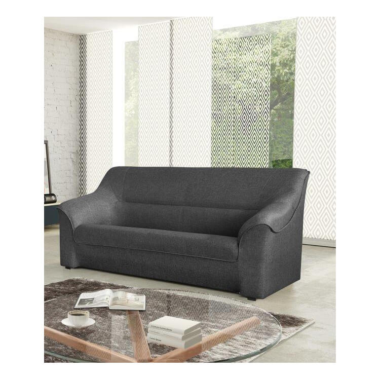 Canapé 3 places contemporain en tissu anthracite Guelma