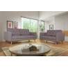 Canapé fixe 3 places contemporain en tissu gris Tebessa