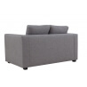 Canapé fixe contemporain 2 places en tissu gris clair Jaffa