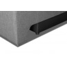 Canapé d'angle convertible réversible contemporain en tissu gris/noir Avorio II