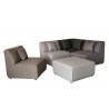 Canapé d'angle modulable contemporain en tissu multi-gris Oracio