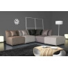 Canapé d'angle modulable contemporain en tissu multi-gris Oracio