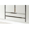 Armoire design 2 portes coloris blanc/décor chrome Montero