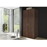 Armoire contemporaine 2 portes coloris noyer Siberia