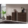 Commode contemporaine 7 tiroirs coloris noyer Siberia