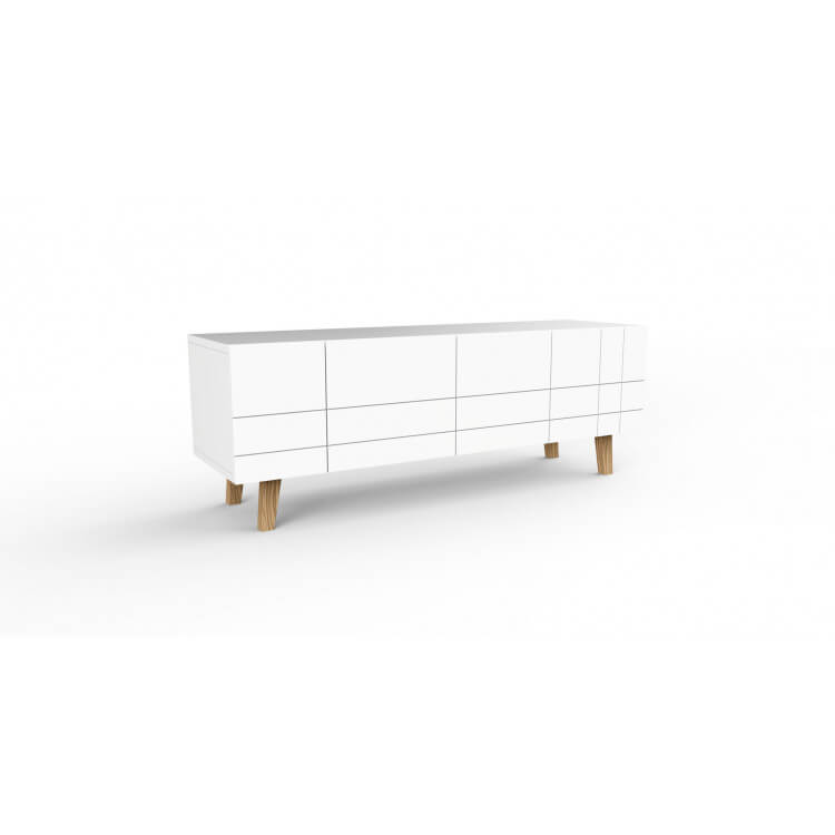 Meuble TV scandinave blanc Bristol