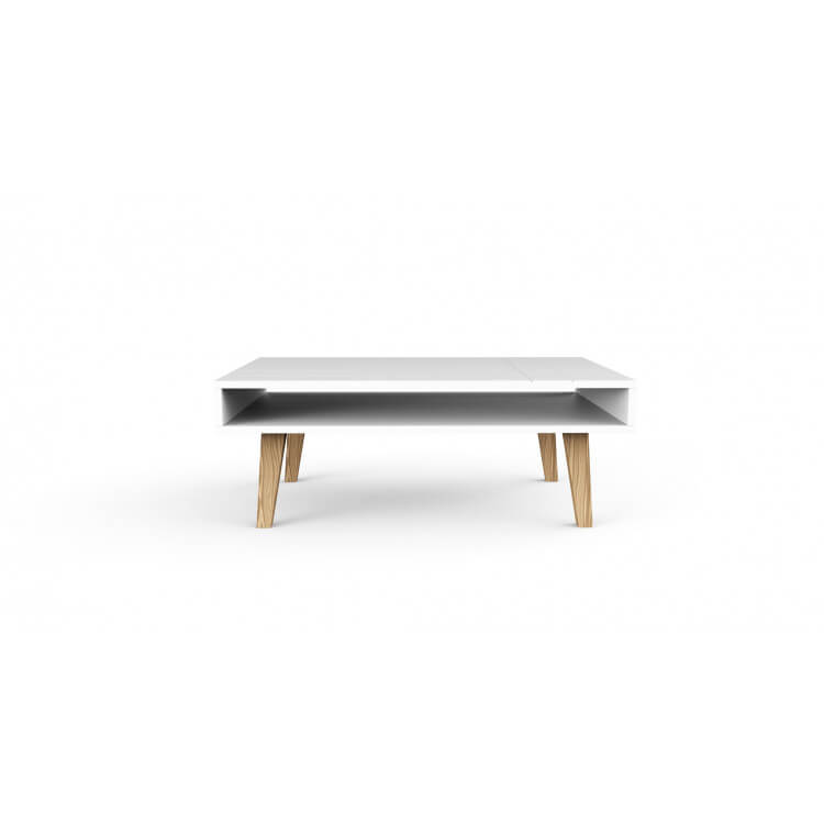 Table Basse Scandinave Blanche Bristol Matelpro